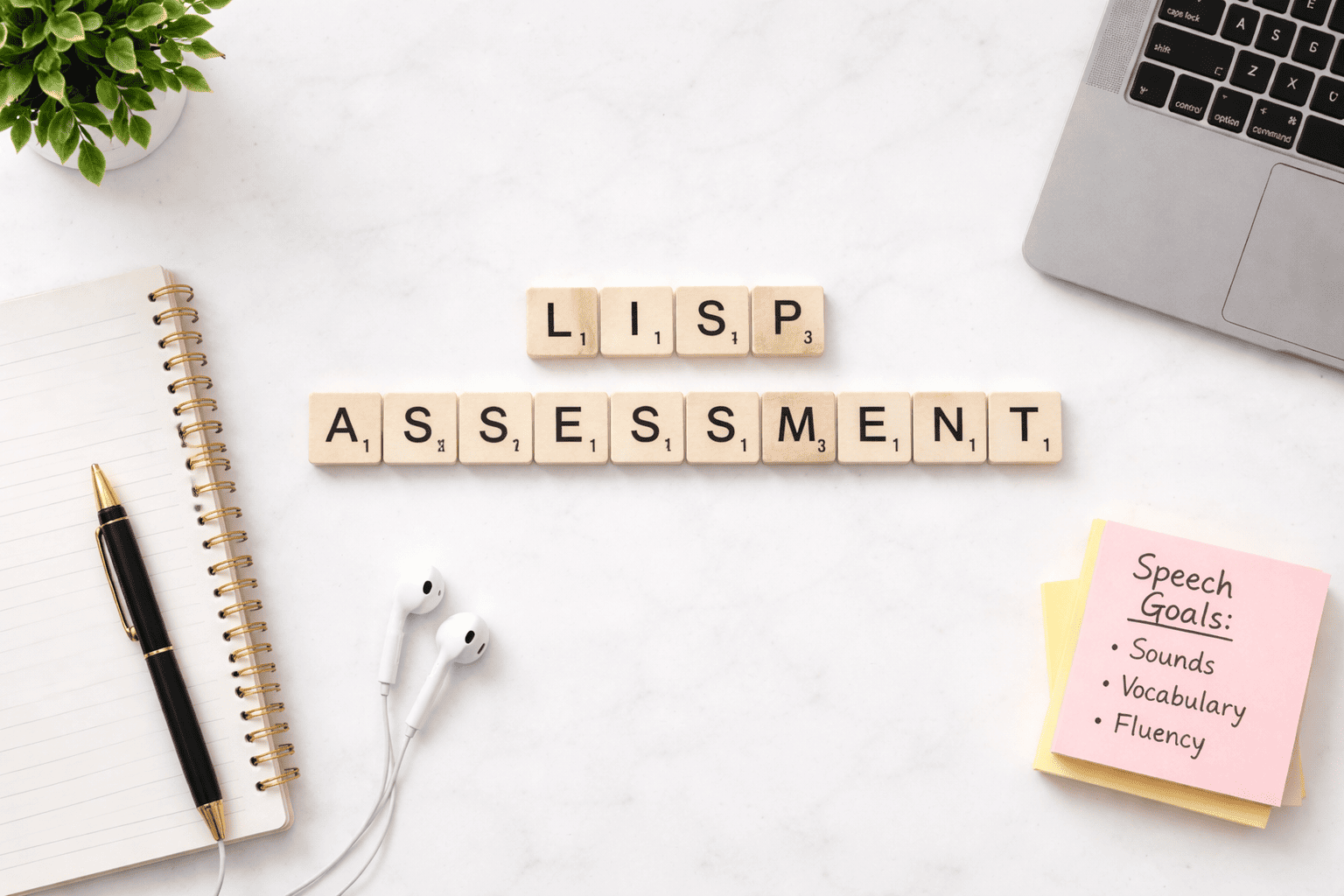 Lisp self-assessment test words and practice sentences
